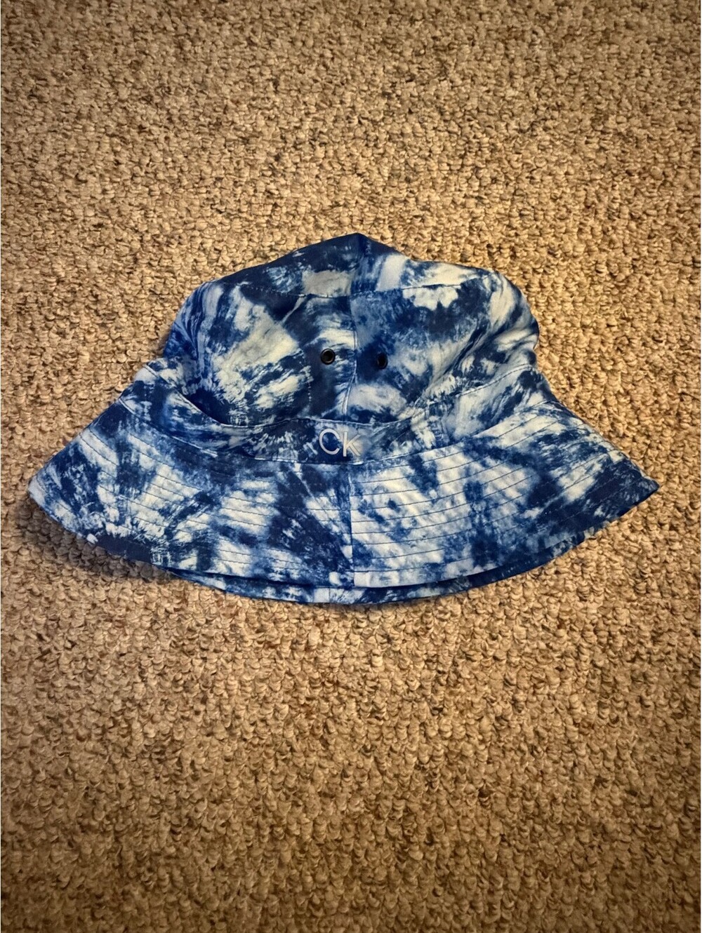 Calvin Klein navy blue tye dye bucket hat, large